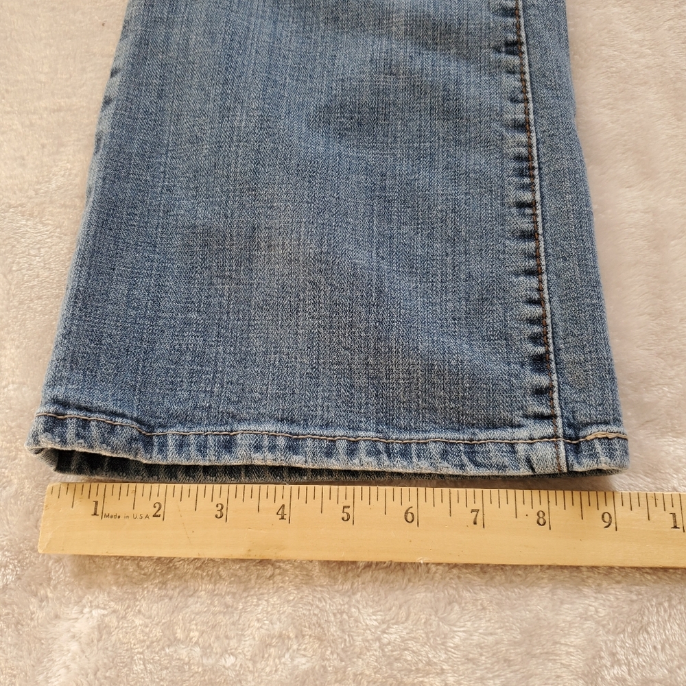 Levis 542 Flare Jeans Womens 16 W Blue Denim Flap Pocket - Picture 15 of 15